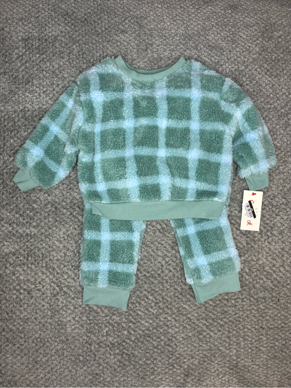Cat & Jack Baby Boys 2pc Fleece Outfit Set - Blue/Green Size 18Months NWT